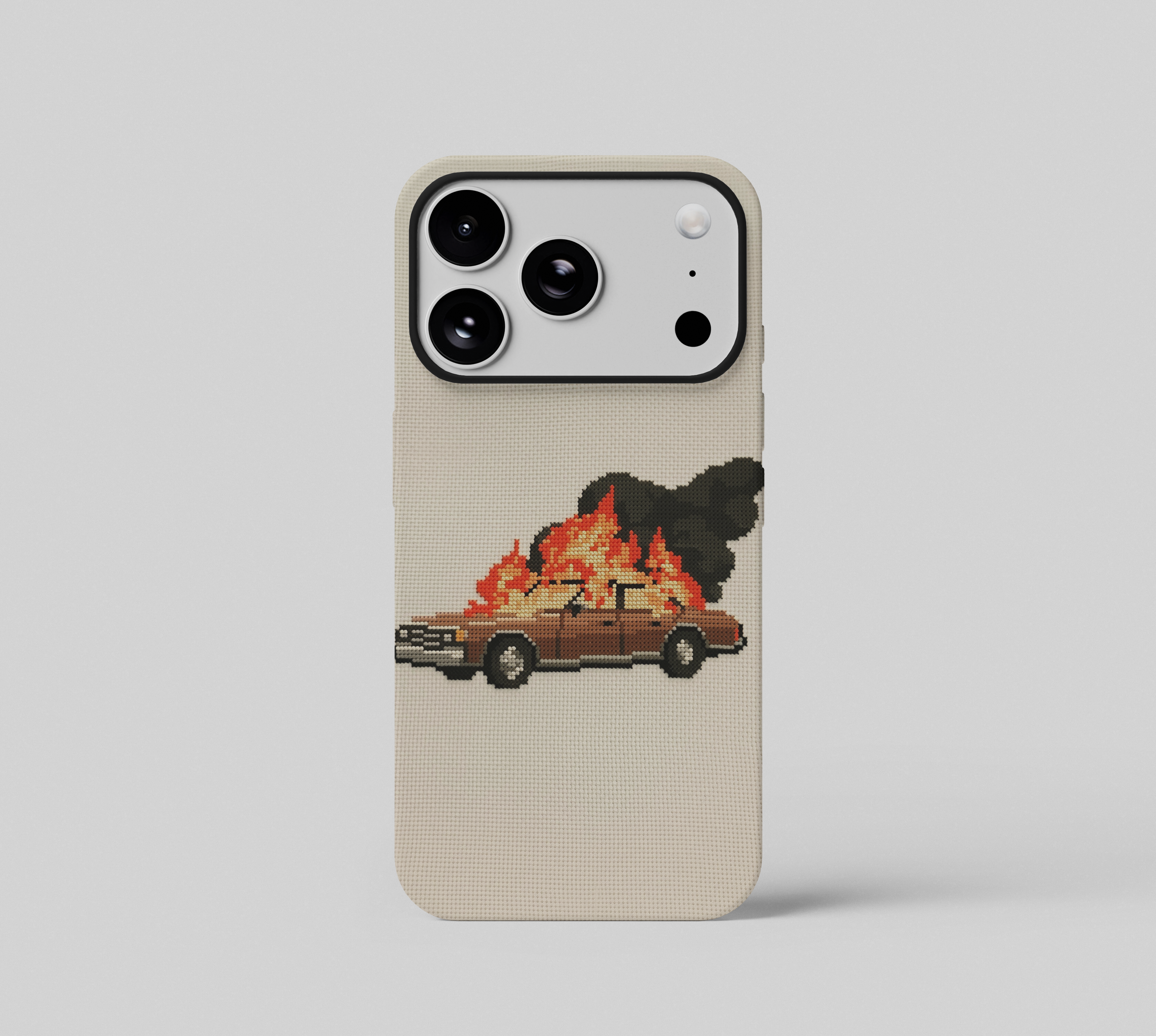 Pixel Burning Car